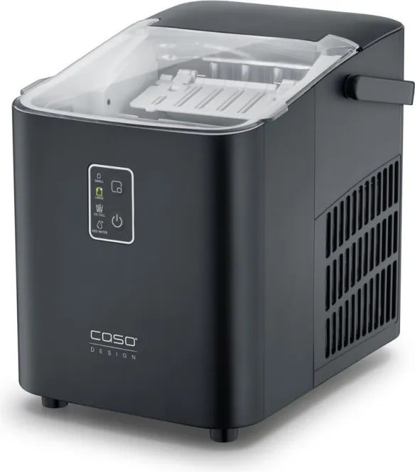 Ледогенератор Caso IceChef Compact 3401, 120W, 1 л, 12 кг/24 ч, 2 размера, Самопочистване, Компресорен, Черен мат