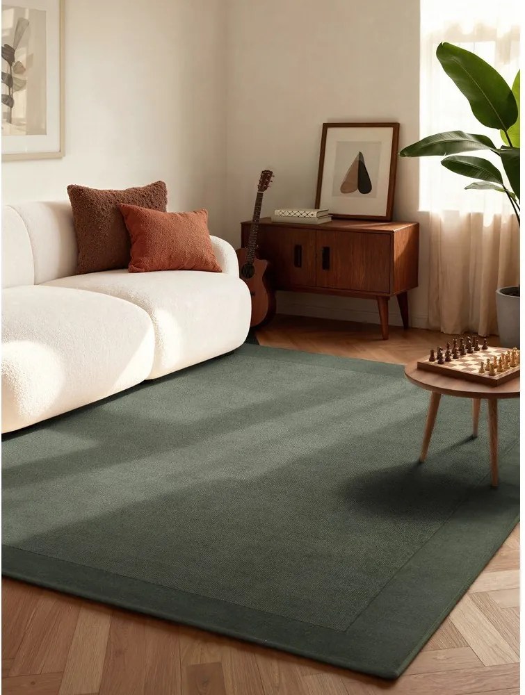 Тъмнозелен ръчно изработен килим със смес от вълна 160x230 cm Kari – Villeroy&amp;Boch