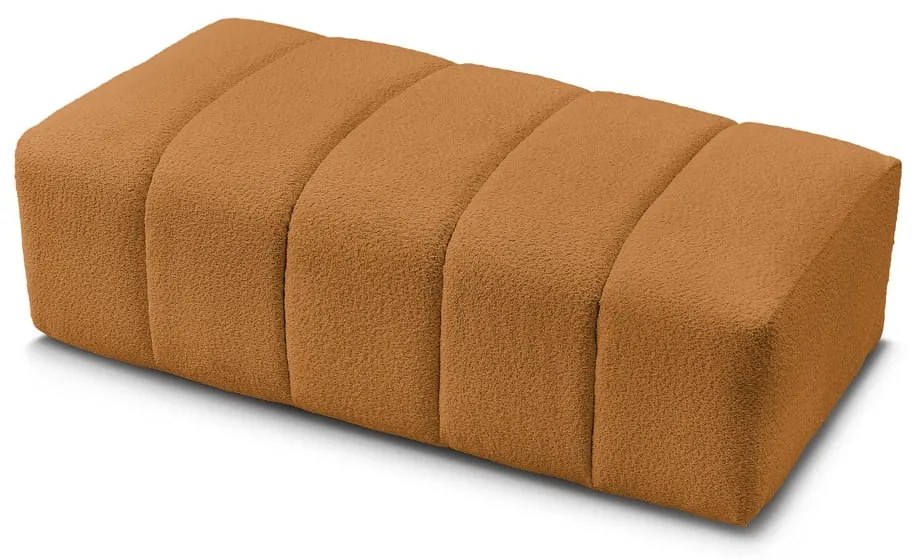 Табуретка от прежда с примки от букле в цвят горчица Annecy – Bobochic Paris