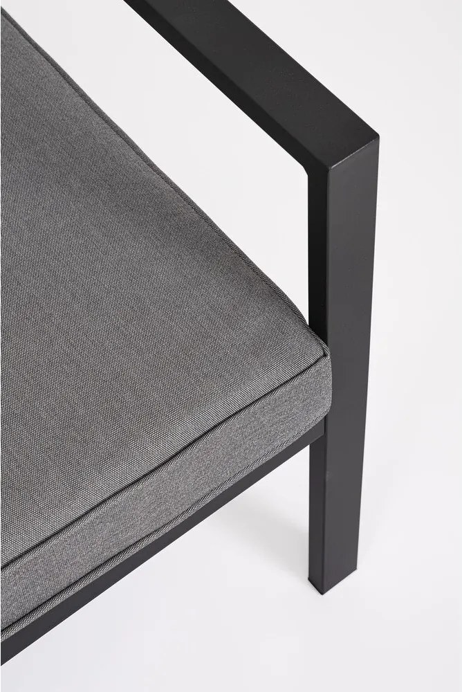 Антрацитен алуминиев градински комплект за отдих за 4 Hilde – Bizzotto