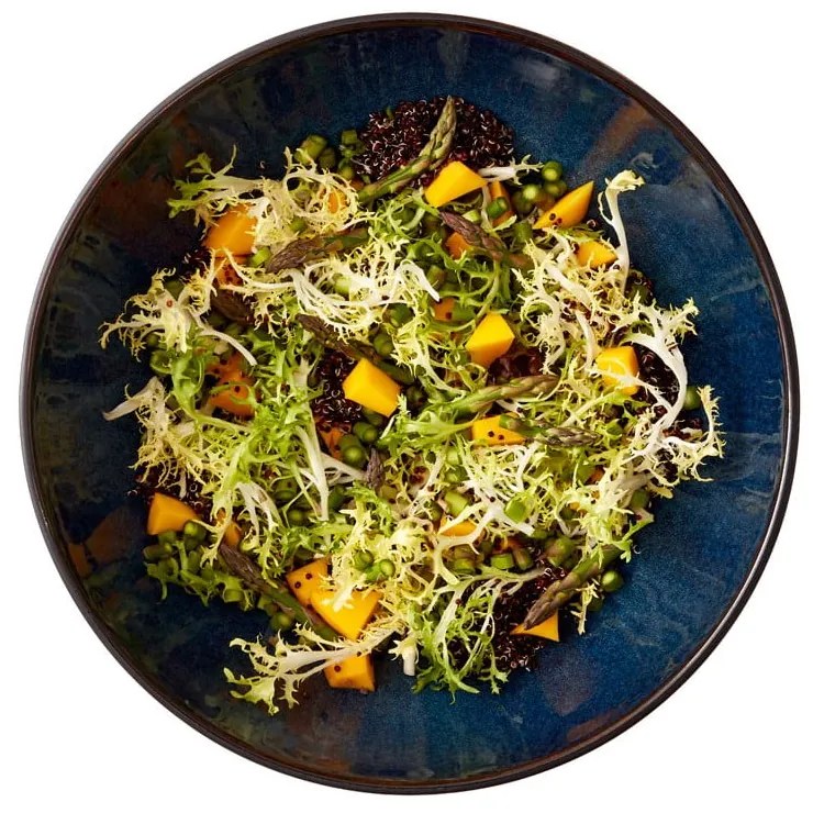 Черна/синя глинена купа ø 30 cm Gastro Dark Blue/Black – Bitz