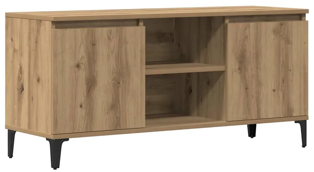 856431 vidaXL ТВ шкаф Artisan Oak 102x35x50 cm Инженерна дървесина
