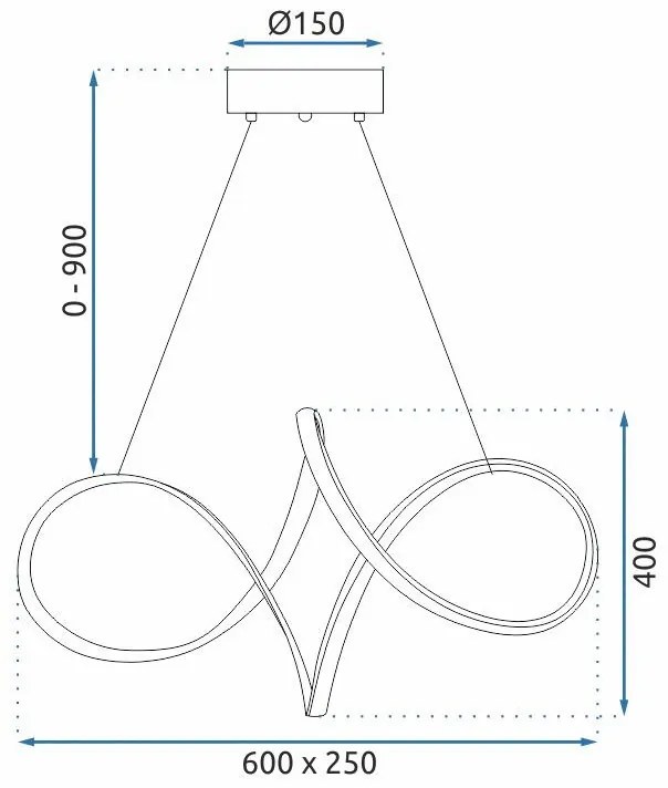 Висяща LED лампа G081-1CP Gold