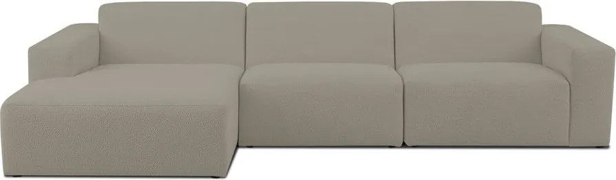 Светлокафяв ъглов диван от букле (ляв ъгъл) Roxy – Scandic