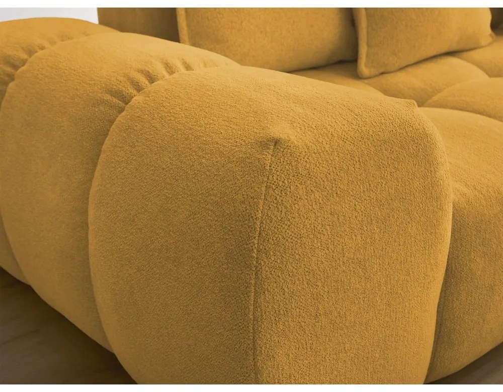 Шенилов диван в цвят горчица 278 cm Everest – Bobochic Paris