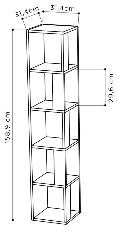 Библиотека Рафаел 119-001143 бял цвят