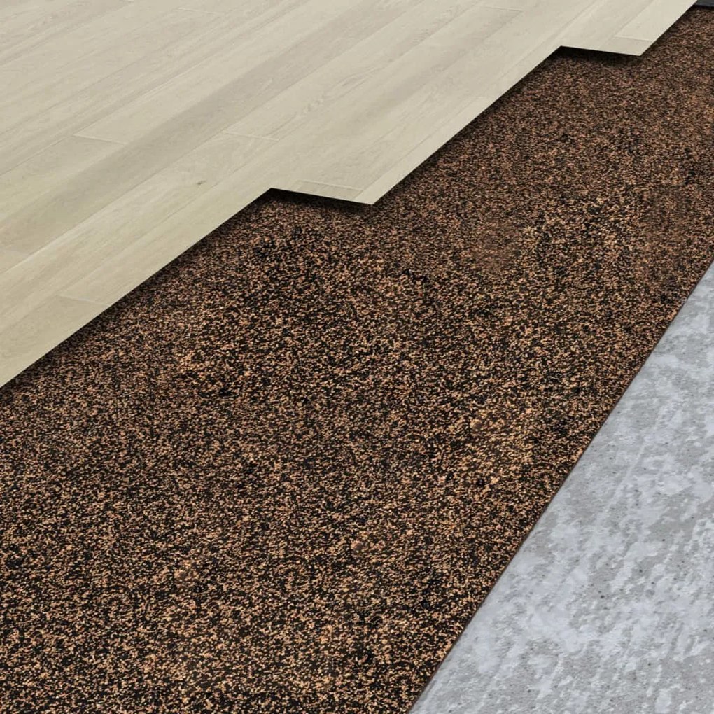 153151 vidaXL Гумена коркова ролка 100x200 см 5 мм