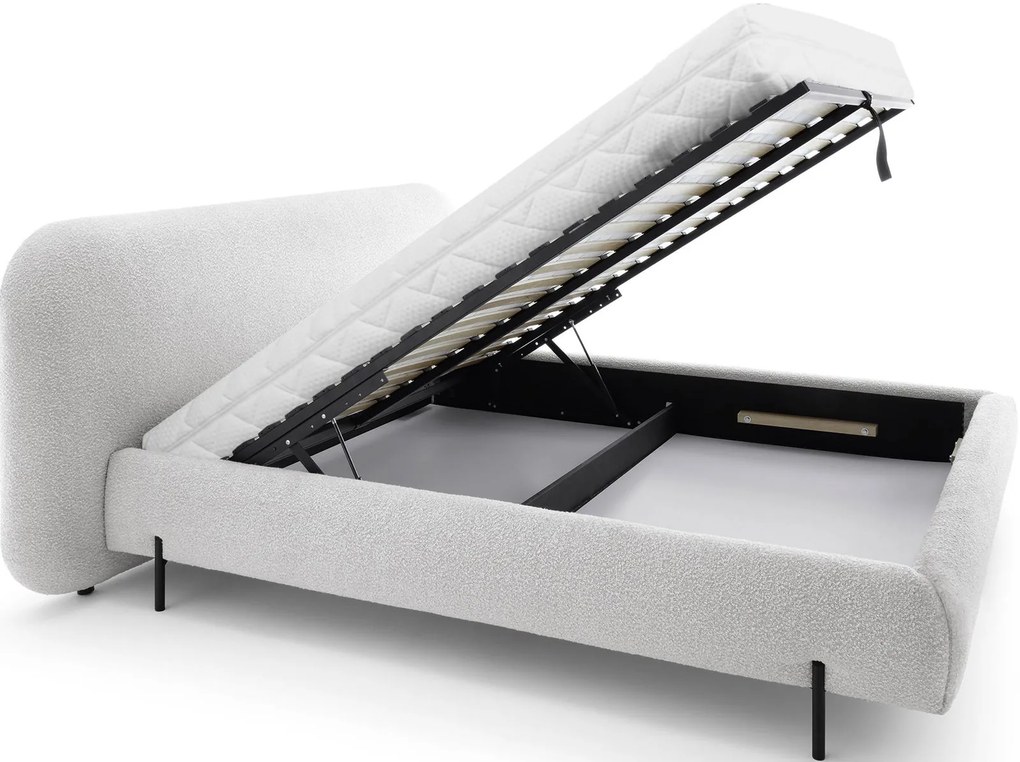 Облечено легло Prius-140 x 200-Светло сиво светло