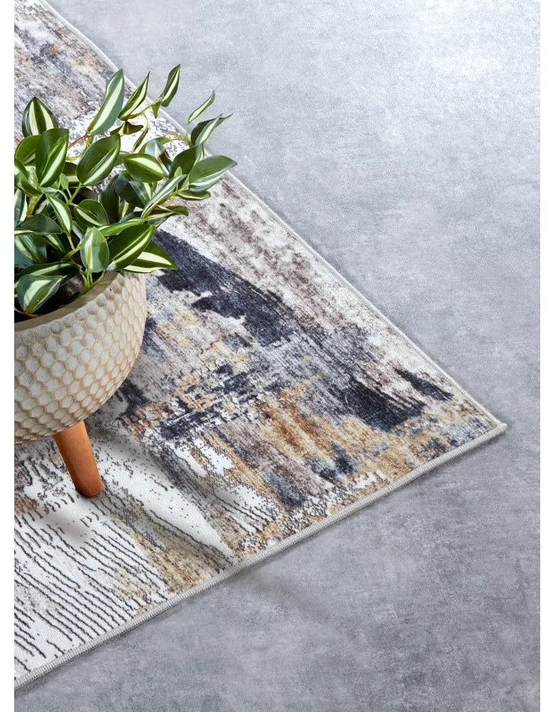 Светлосив килим 80x150 cm Malard Anthracite Gold – Elle Decoration