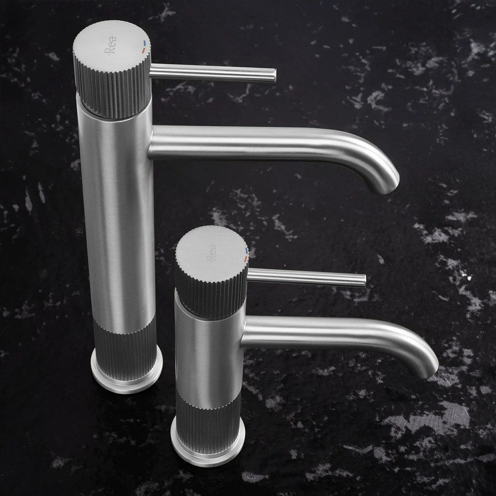 Смесител за баня Rea Lungo Stripe Brush Nickel Low