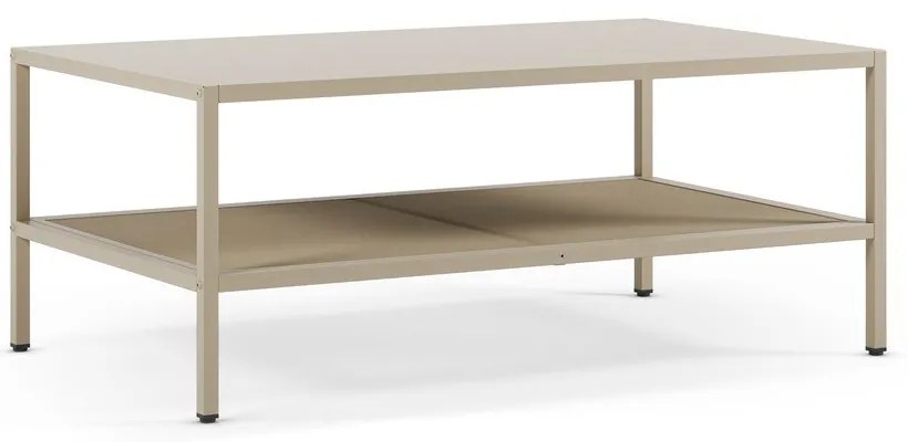 Кремава метална масичка за кафе 60x100 cm Fayna – Marckeric