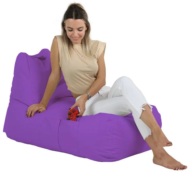 Градински пуф Trendy Comfort Bed Pouf, цвят Лилав