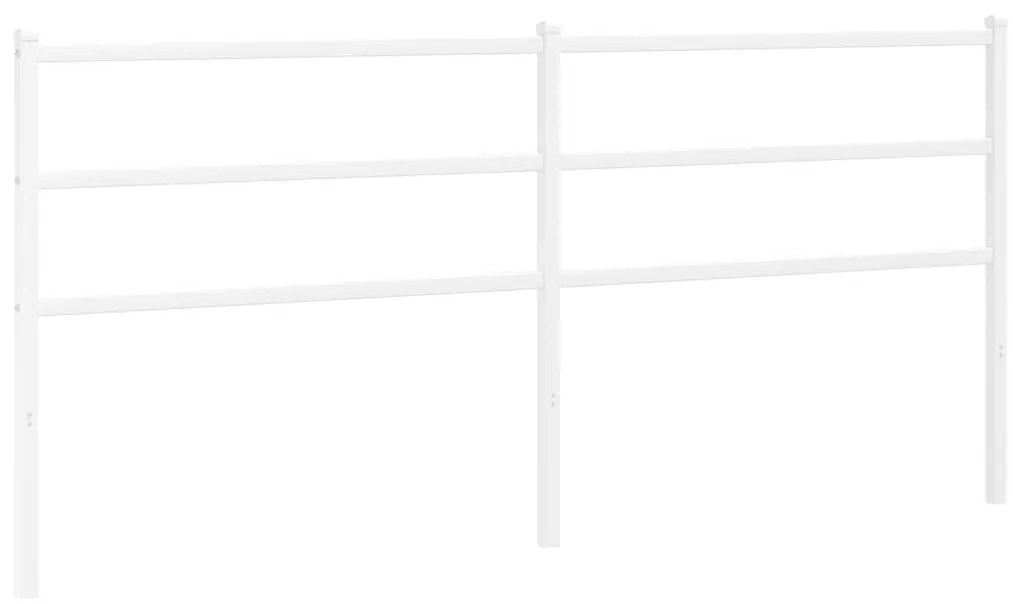 355451 vidaXL Метална резервна табла за легло, бяла, 193 см