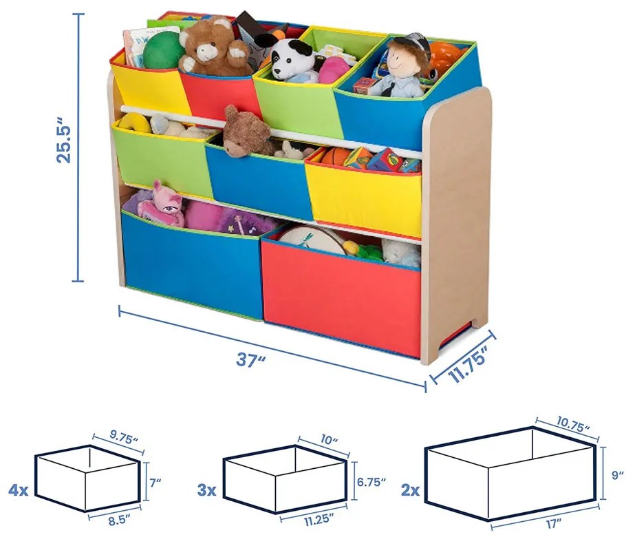GINGER HOME Органайзер/етажерка 3 нива COLORS