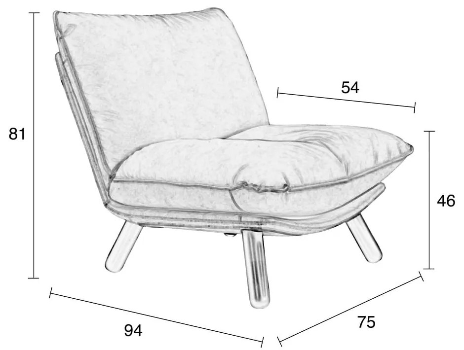 Сив фотьойл Lazy Sack - Zuiver