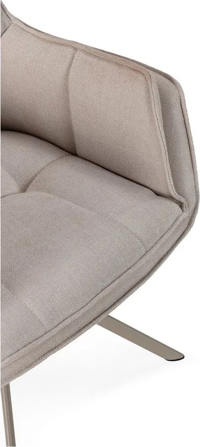 Бежови тапицирани трапезни столове в комплект 2 бр. Keiko – Marckeric