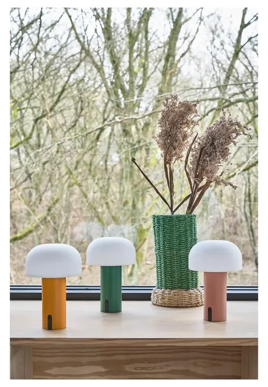 Бяло-зелена LED настолна лампа (височина 22,5 cm) Styles – Villa Collection