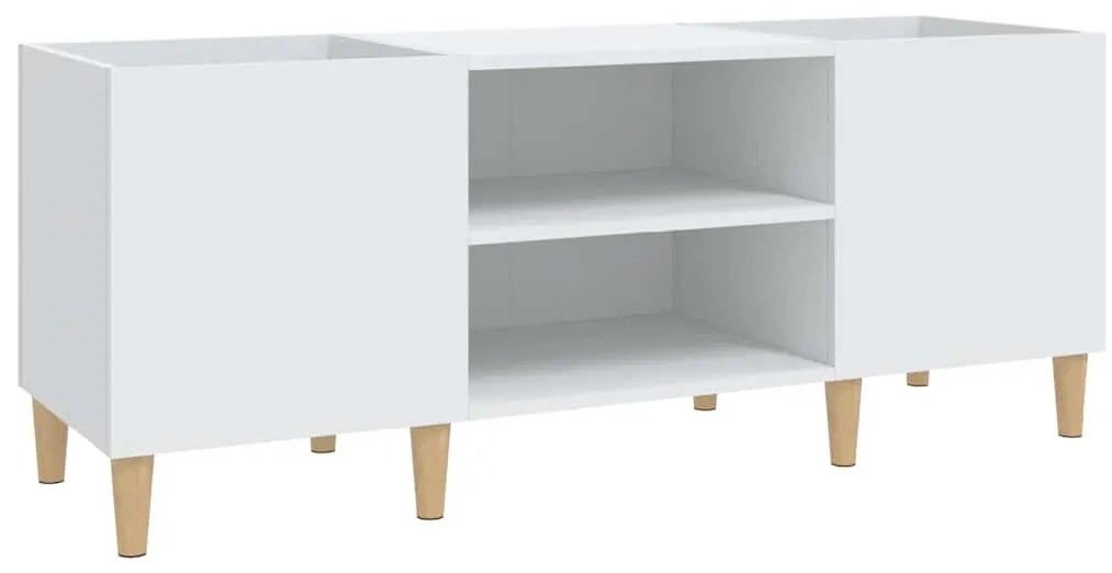 831925 vidaXL Шкаф за плочи, бял, 121x38x48 см, инженерно дърво