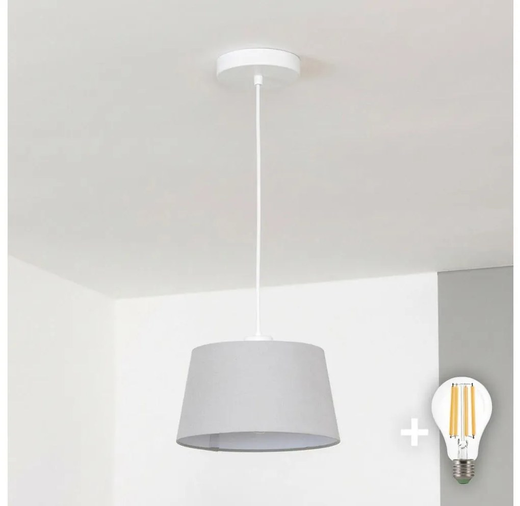 Brilagi - LED пендел на кабел CERIA 1xE27/40W/230V Ø 25 cm сив