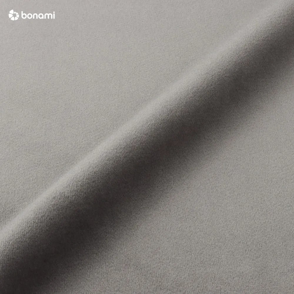 Ъглов диван от сиво кадифе (ляв ъгъл) Jodie - Micadoni Home