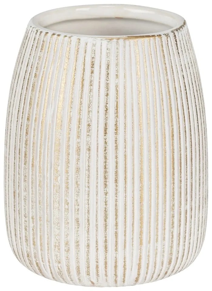 Керамична чаша за четки за зъби от в бял и златист цвят Pascoli – Wenko