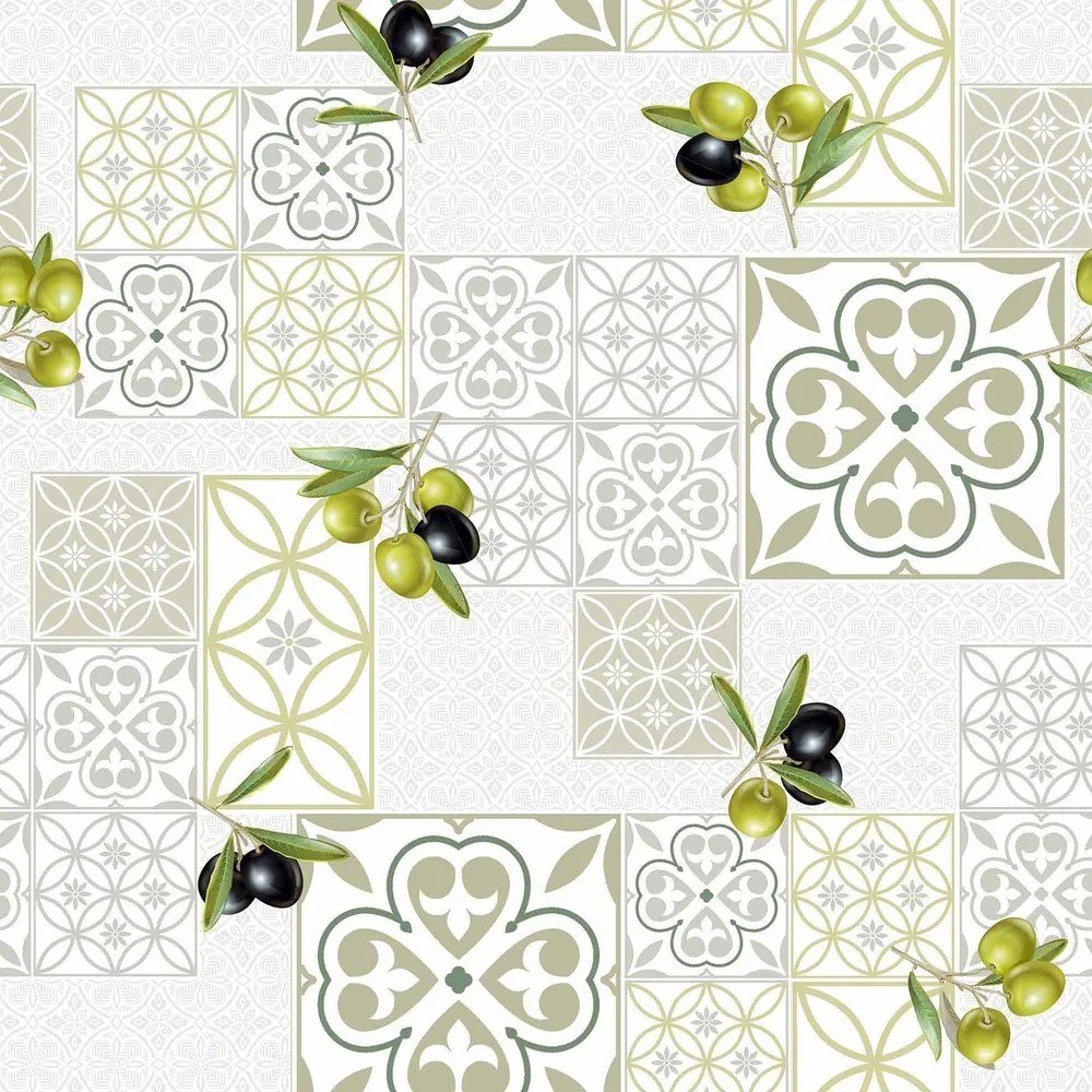 Измиваема покривка за маса от PVC ø 160 cm Andalousie – douceur d'intérieur