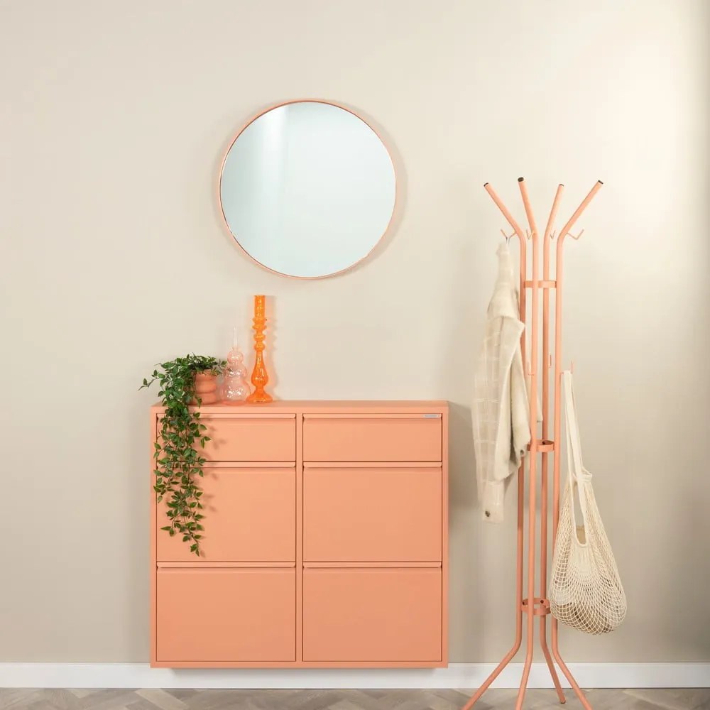 Метална накланяща се стойка за обувки в цвят сьомга 98x86x15 cm Billy – Spinder Design