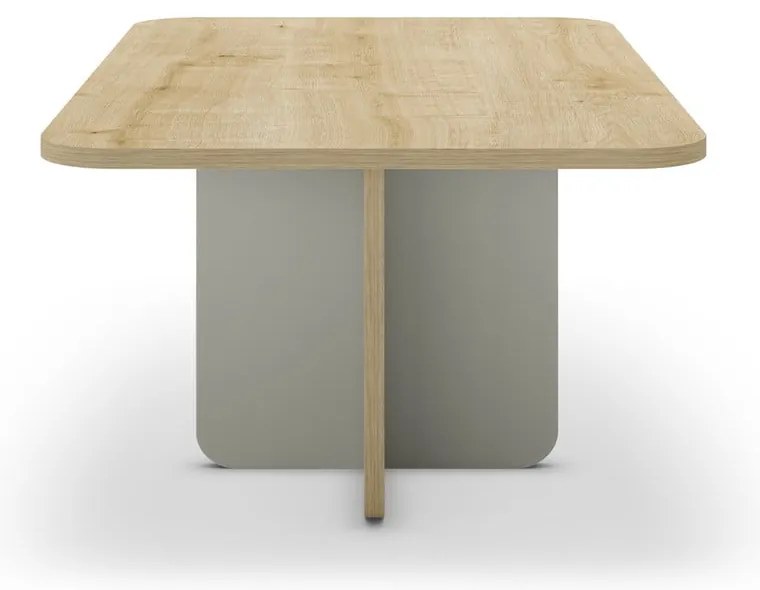 Светлозелена/естествена масичка за кафе с дъбов плот 56x100 cm Hillary – Marckeric