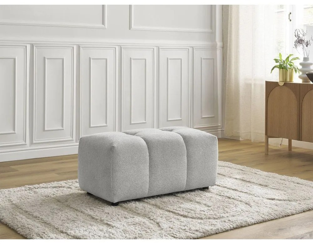 Светлосива шенилова табуретка Roxelane – Bobochic Paris