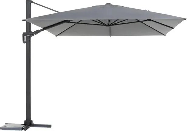 Градински чадър със странична стойка Hesperide Suenyo Sunbrella, Антрацит, 4x3 m