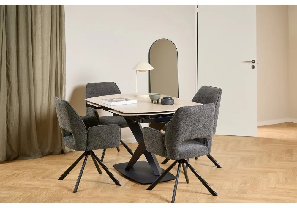 Тъмносив трапезен стол с подлакътници Graham – Actona