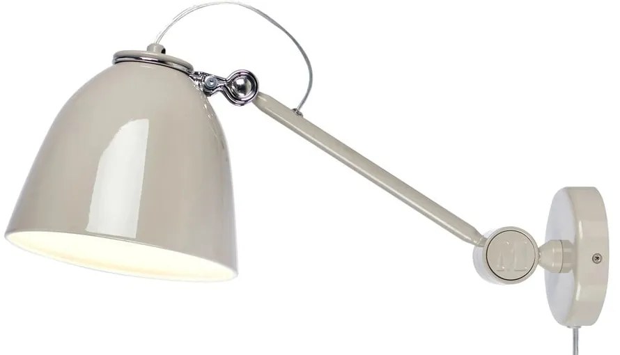 Сиво-бежова стенна лампа за контакт Tilt – Markslöjd