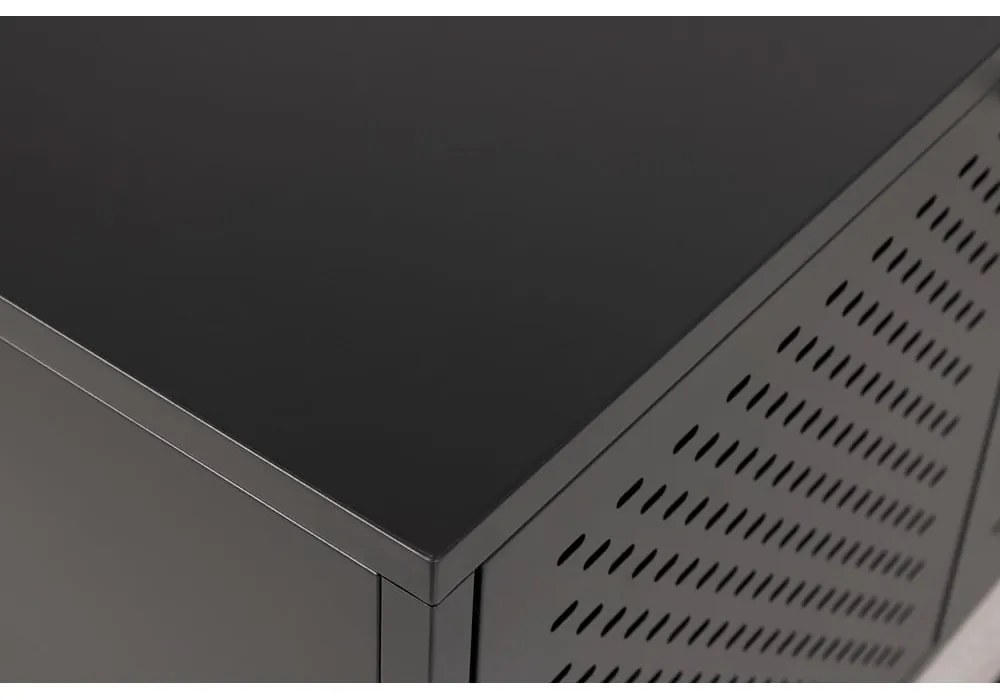 Черен метален нисък скрин 125x75 cm Newcastle – Actona