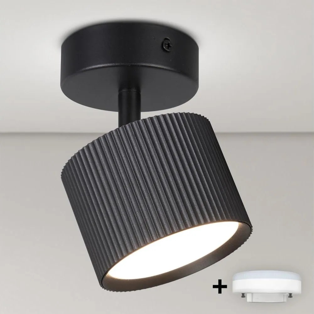 Brilagi - LED Точково осветително тяло STRIPY 1xGX53/15W/230V pr. 82 mm, черно
