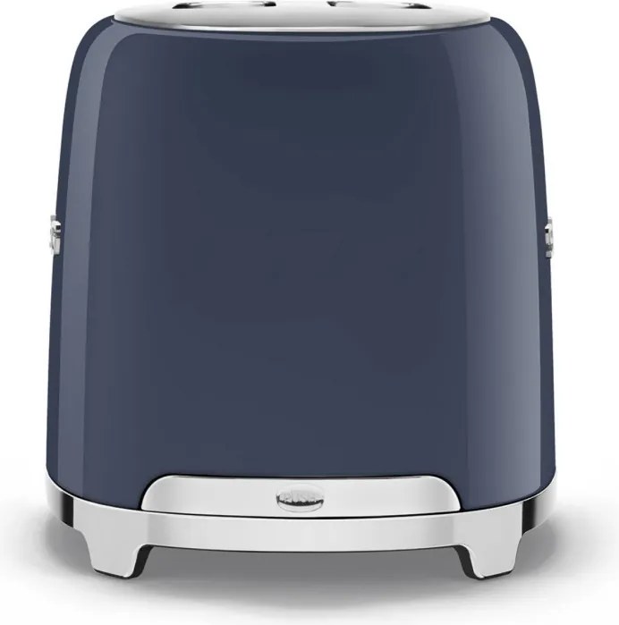 Тостер за хляб SMEG 50's Style TSF01NBEU, 950W, 2 филии, 6 нива, Тавичка за трохи, Вграден кабел, Неръждаема стомана, Тъмносин