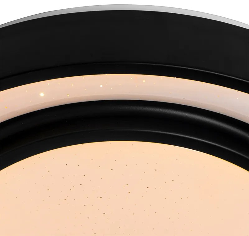 Модерна таванна лампа черна 38 см с LED и RGB - Jochie