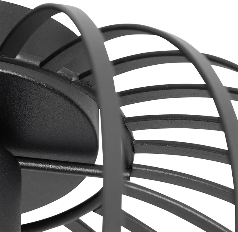 Интелигентна таванна лампа черна 30 см вкл. Wifi G95 - Johanna