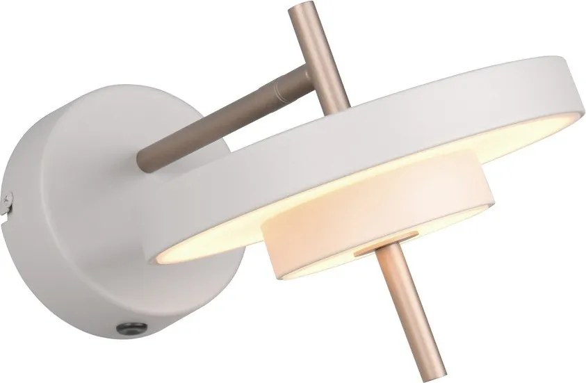 LED стенна лампа с огъваща се структура/затъмняваща се в цвят слонова кост ø 20 cm Keaton – Trio