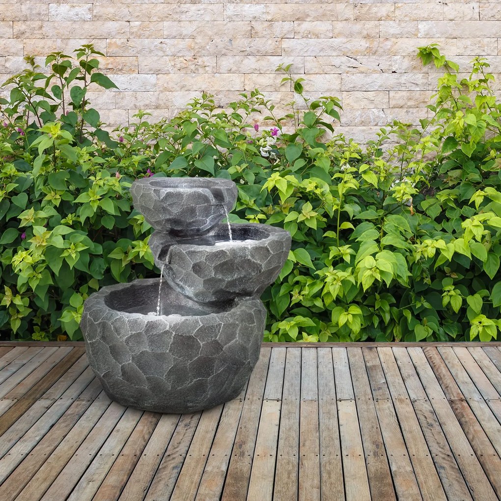 Blumfeldt Murach, каскаден фонтан, работа с батерии, 2 W, слънчев панел, 3 светодиода