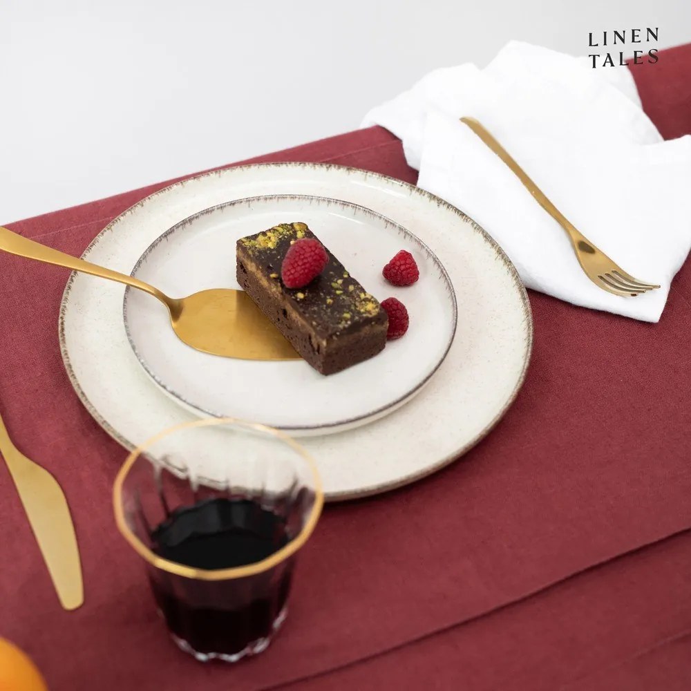 Ленена покривка за маса 140x140 cm Marsala – Linen Tales