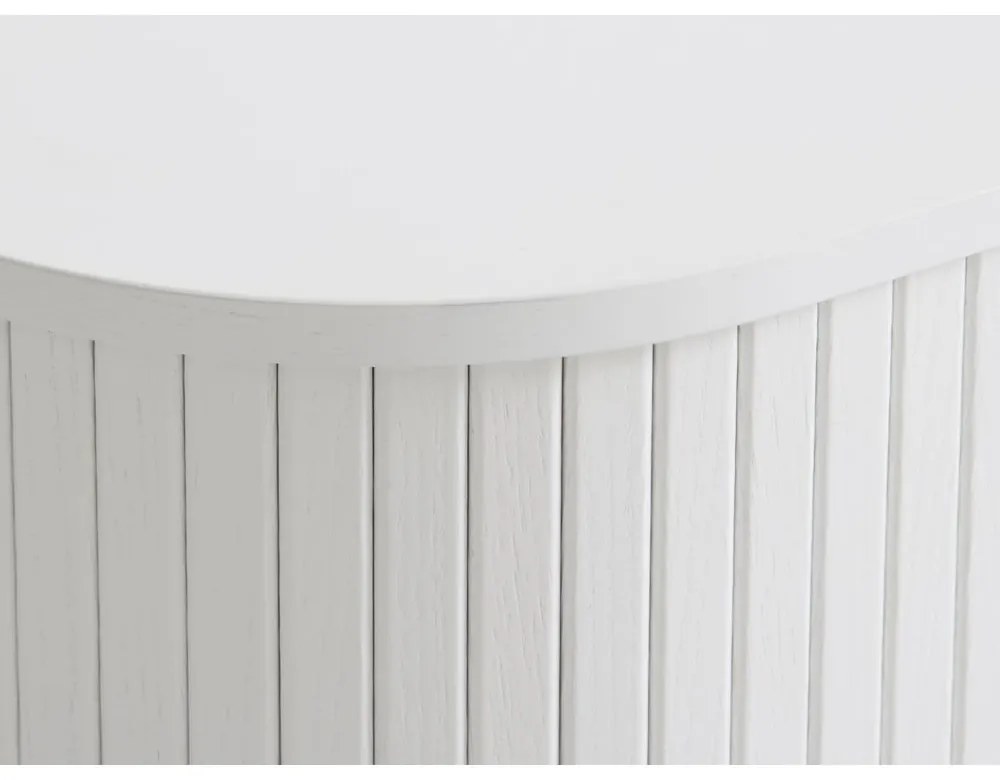 Бяло шкафче с плъзгащи се врати 100x118x40 cm Nola – Unique Furniture