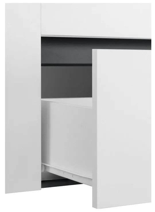 Стенен шкаф за мивка в бял и антрацитен цвят 80x53 cm Wisla – Støraa