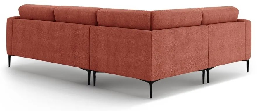 Ъглов диван в тухлен цвят (ляв ъгъл/L форма) Bemy – Micadoni