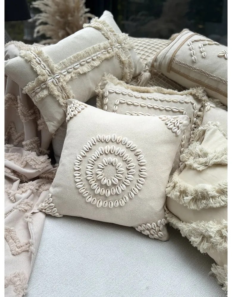 Памучна калъфка за възглавница 43x43 cm Seashells – Mioli Decor