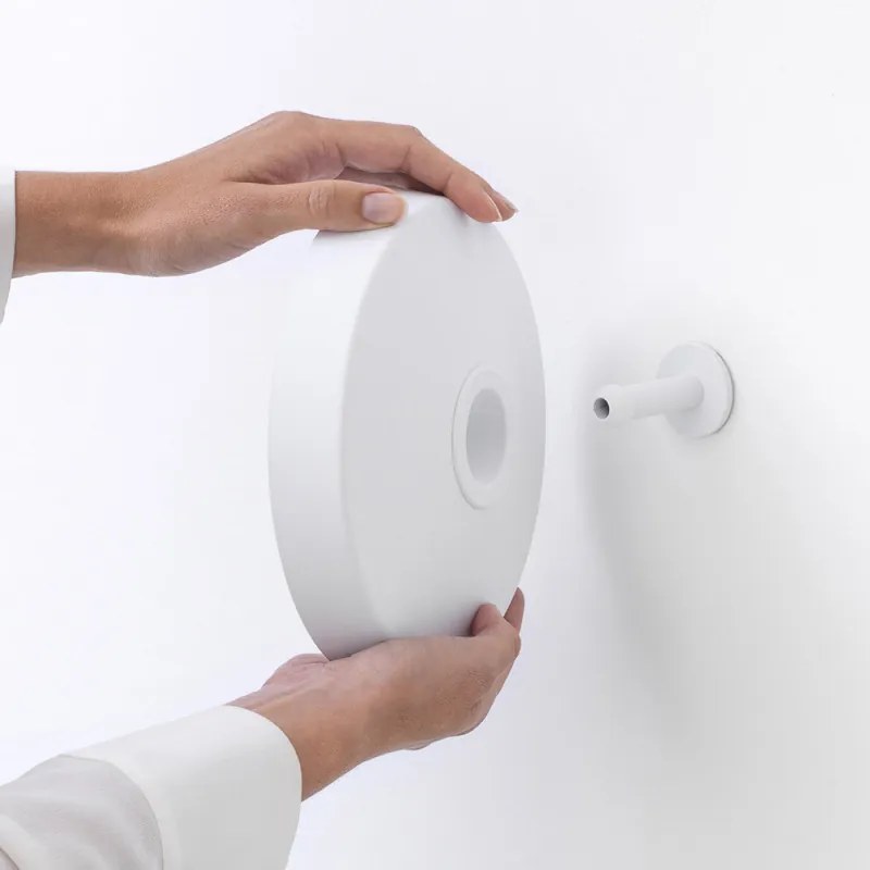 Огледало за стена Brabantia MindSet Mineral 1005691, 5 кратно увеличаване, Магнитна стойка, Устойчиво на корозия, Минерално покритие, Бял