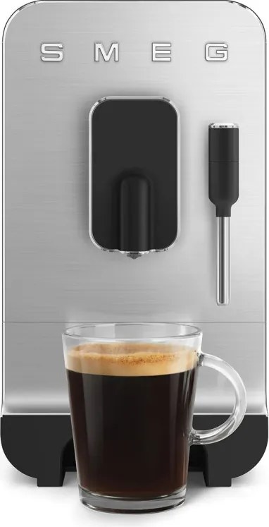 Еспресо машина SMEG Collezione BCC12BLMEU, 1350 W, 19 bar, 1.4 л, 8 функции, Вградена мелачка, Дюза за пара, Черен