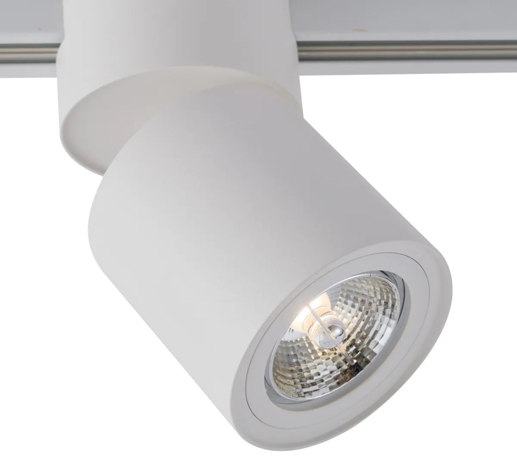 Модерен бял прожектор за 1-фазна релсова система GU10 70mm - Iconic Roto