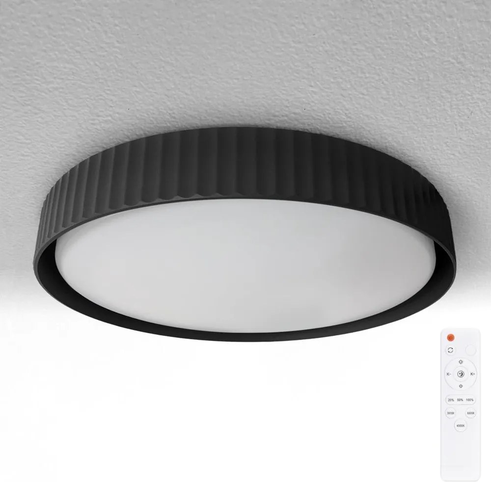 Brilagi -LED Димируемо таванно осветително тяло LUCIA LED/60W/230V Ø 59 см черно + дистанционно управление