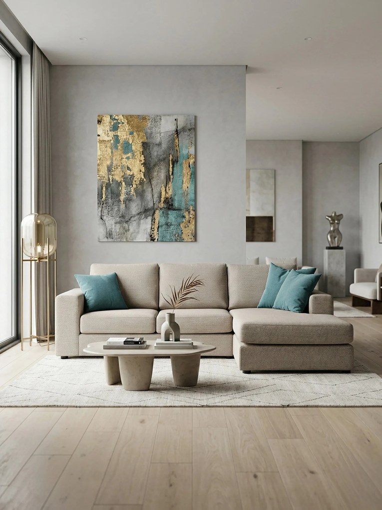 Ъглов диван Lina-Mpez Anoixto-245 x 170 cm-With storage box