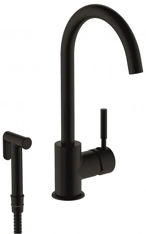 Стоящ смесител за кухня, Inter Ceramic, ICF 719612B, със слушалка